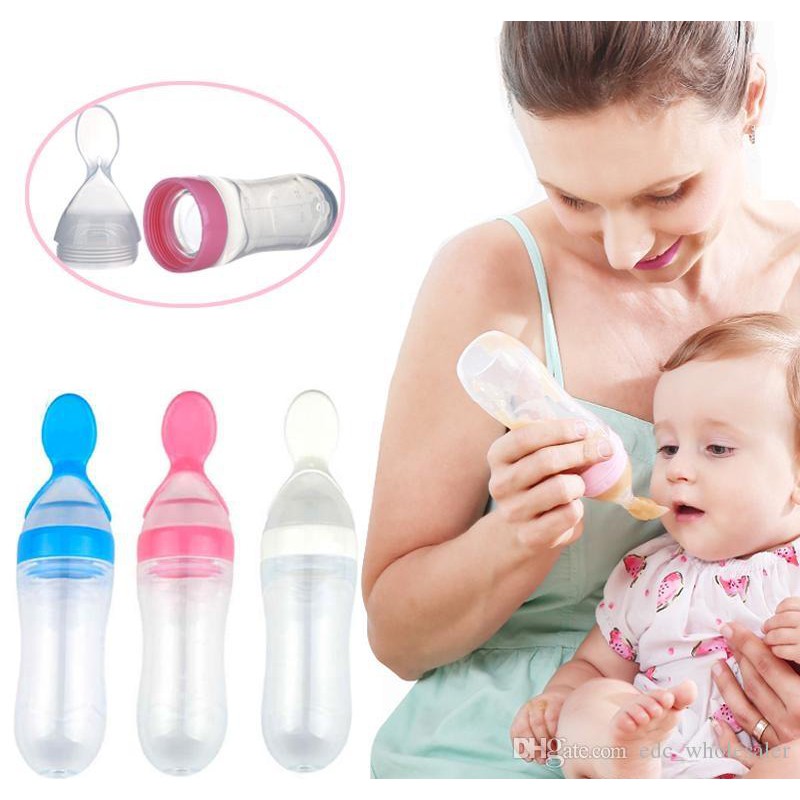 squeeze spoon feeding bottle