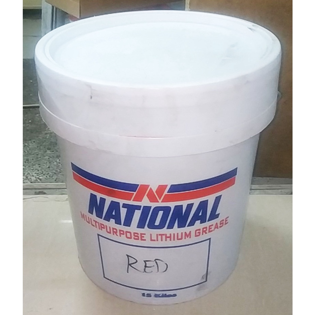 NATIONAL MULTI PURPOSE LITHIUM GREASE 3 ( RED COLOR ) 15 KILOS PAIL
