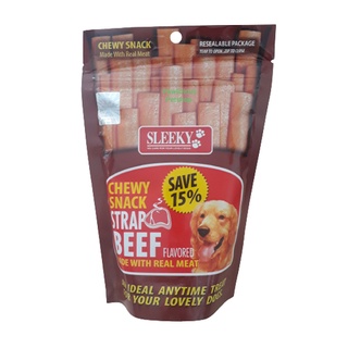Sleeky Chewy Snack STRAP –Beef Flavor 175g