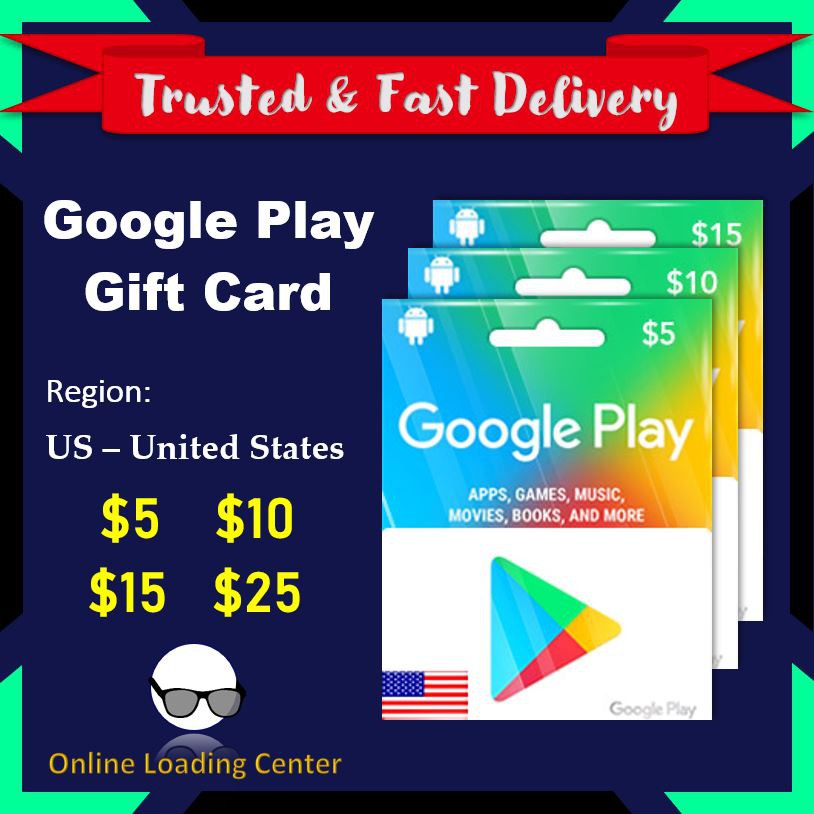 Google Play Gift Card Us 5 10 15 25 Usd Shopee Philippines