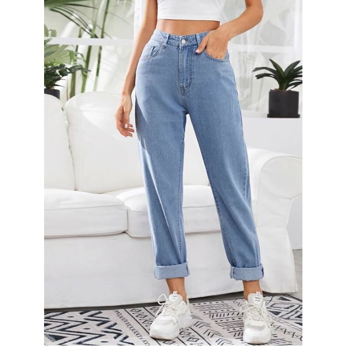 high waist maong pants