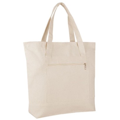 canvas bag with zipper