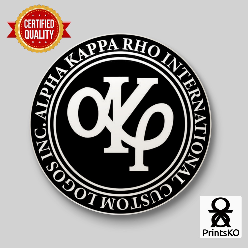 Alpha Kappa Rho Badge or Button Pin - AKRHO Logo Design #6