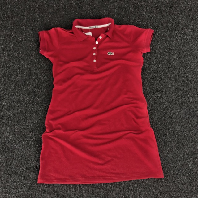 lacoste dress red