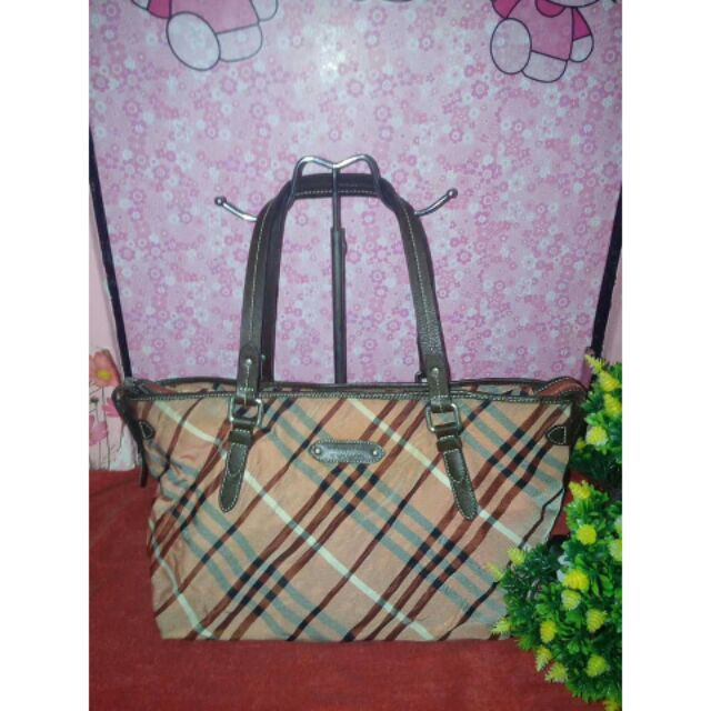 pink burberry tote