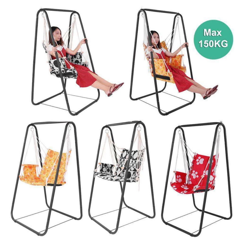 TFC Swing Chair Hammock Swing with Steel Stand Duyan Set Shopee