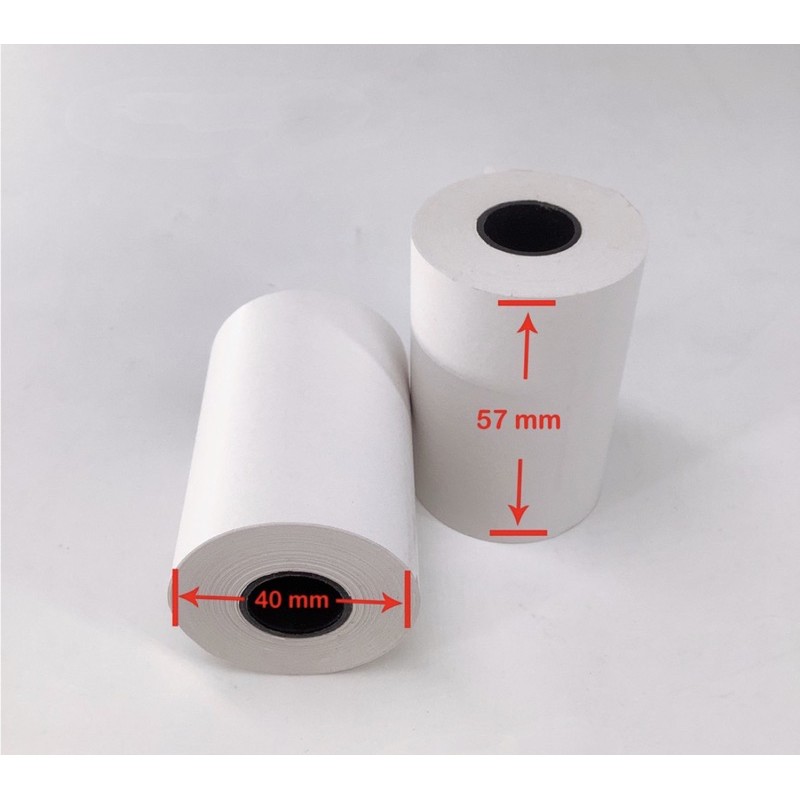 Thermal paper 57mm x 30mm, 57mm x 40mm & 57mm x 50mm set of 100 pcs/box