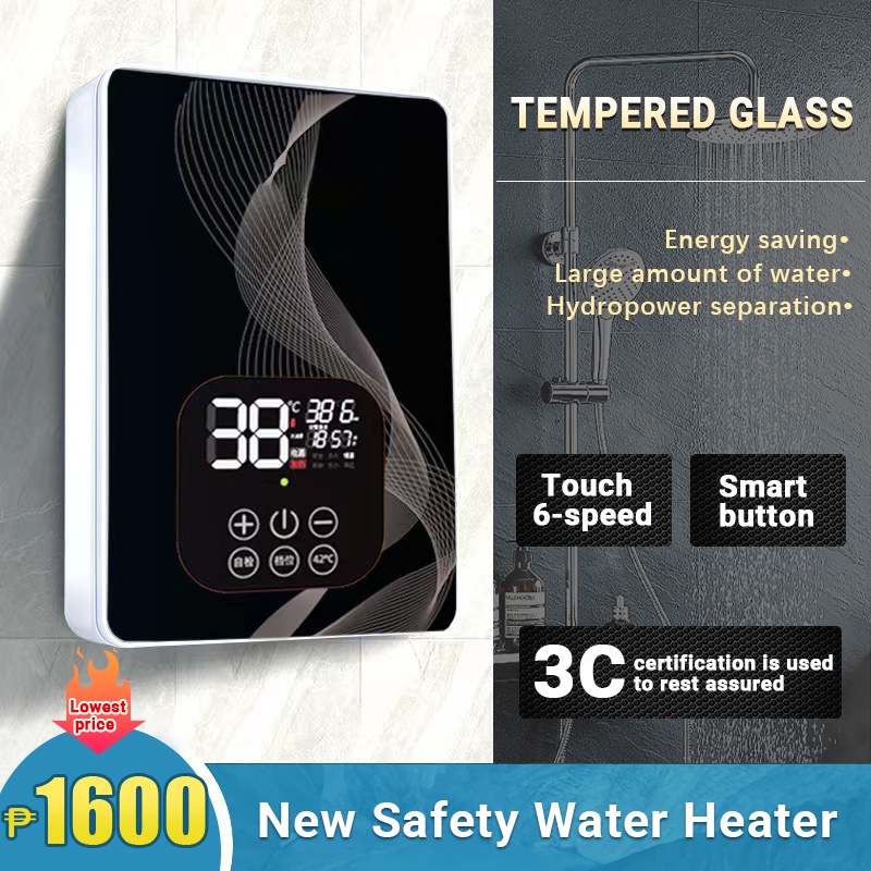 Bathroom water heater 6050W constant temperature instant heating remote