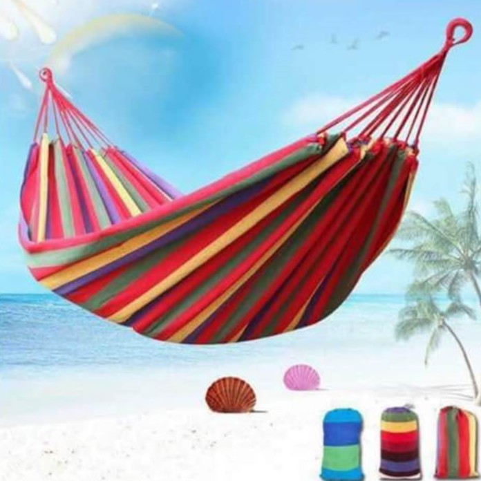 Portable Cotton Rope Outdoor Hammock Duyan | Shopee Philippines
