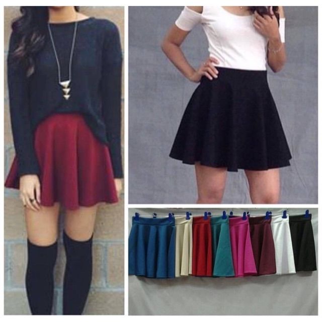 Skater skirts above the knee | Shopee Philippines