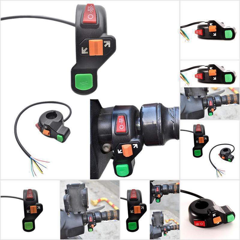 LHPH 7/8" 12V Head Light Switch Horn Turn Signal on/off E-bike Scooter