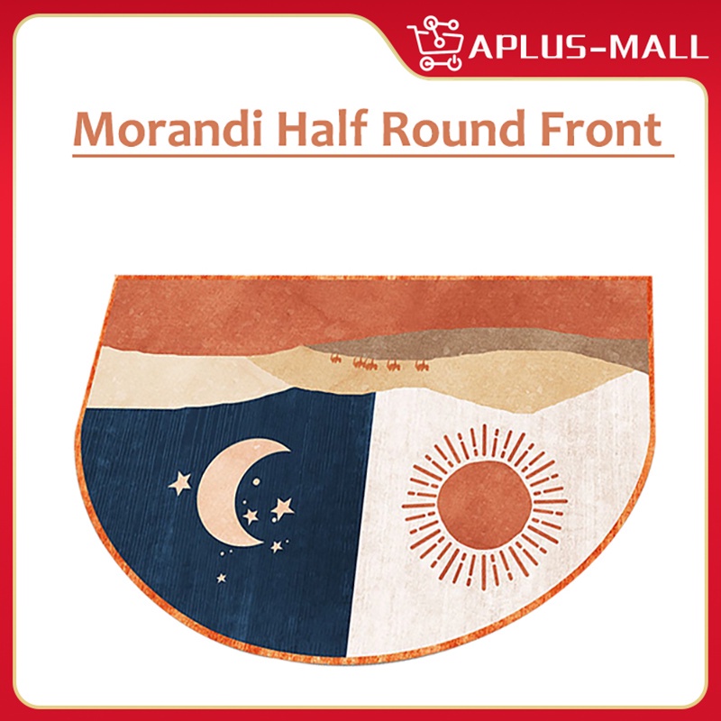 60*40cm Morandi Half Round Water Absorption Rug Welcome Entryway Rug Front Door Mat