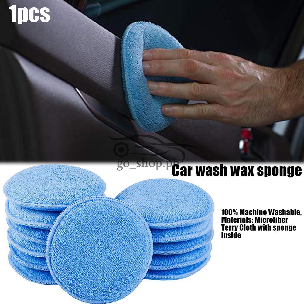 Soft Microfiber Round Car Polishing Sponge Auto Care Wax Applicator