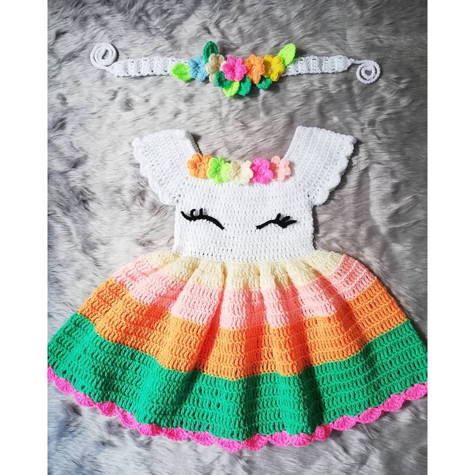 crochet unicorn dress