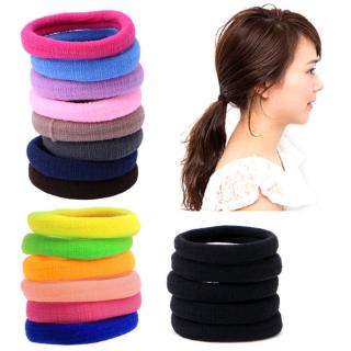 #Growfonder#50 Pcs Girls Hair Band Ties Casual Rope Ring Solid Elastic Hairband Ponytail Holder Hair Accessories #2