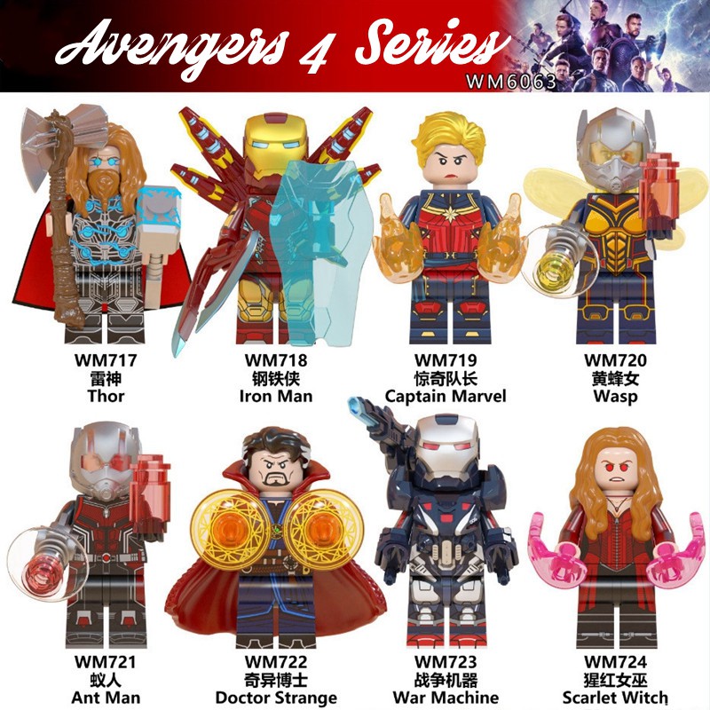 lego avengers 4 minifigures