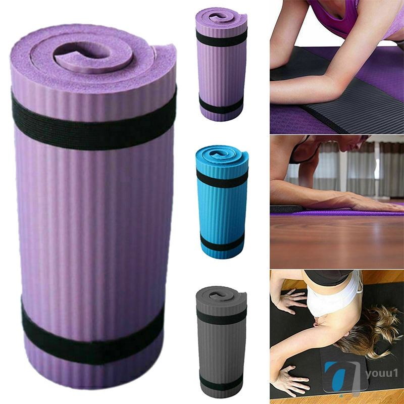 Yoga Pilates Mat Thick Exercise Gym Non Slip Workout 15mm Fitness