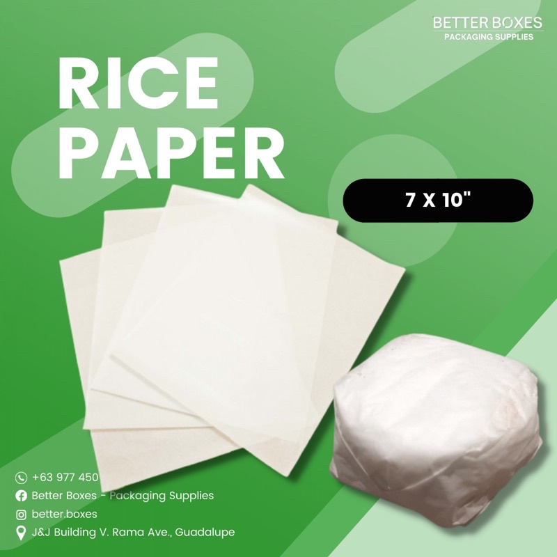 Greaseproof Rice Paper (1000s) Shopee Philippines