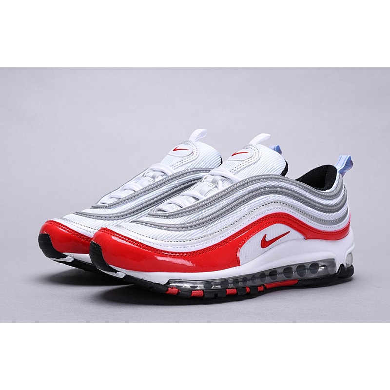 nike air max silver and red