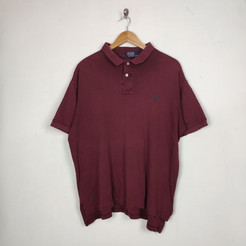 Ralph Lauren maroon polo shirt (boxy fit) | Shopee Philippines