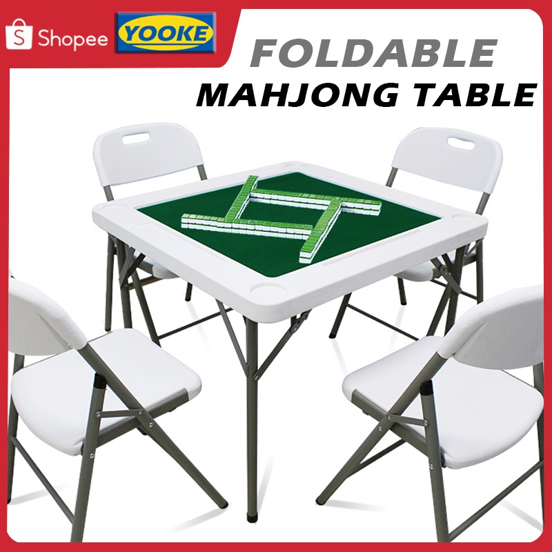 Foldable Mahjong Table Home Folding Mahjong Table Portable Metal