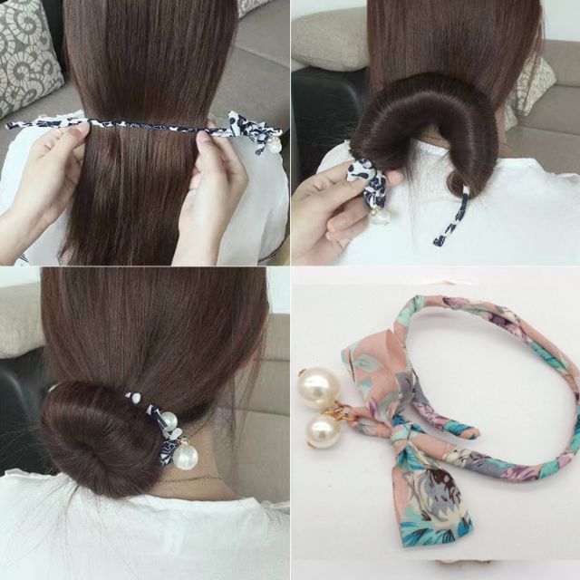 1pc pearl bow hair styling disk french twist hair,bun maker | Shopee  Philippines