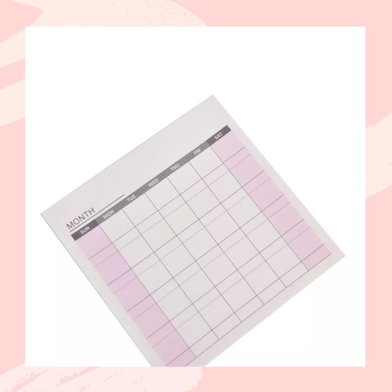Monthly Weekly Daily Journal Schedule Planner Memo NotePad Check List Organizer