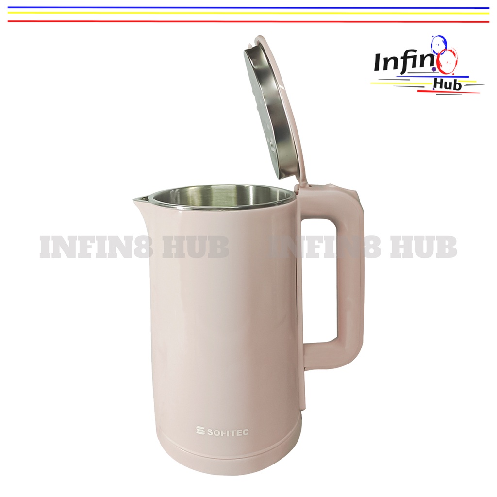 Sofitec SEK9363 Infin8 Hub Pink Electric Kettle 1.8L Heavy Duty