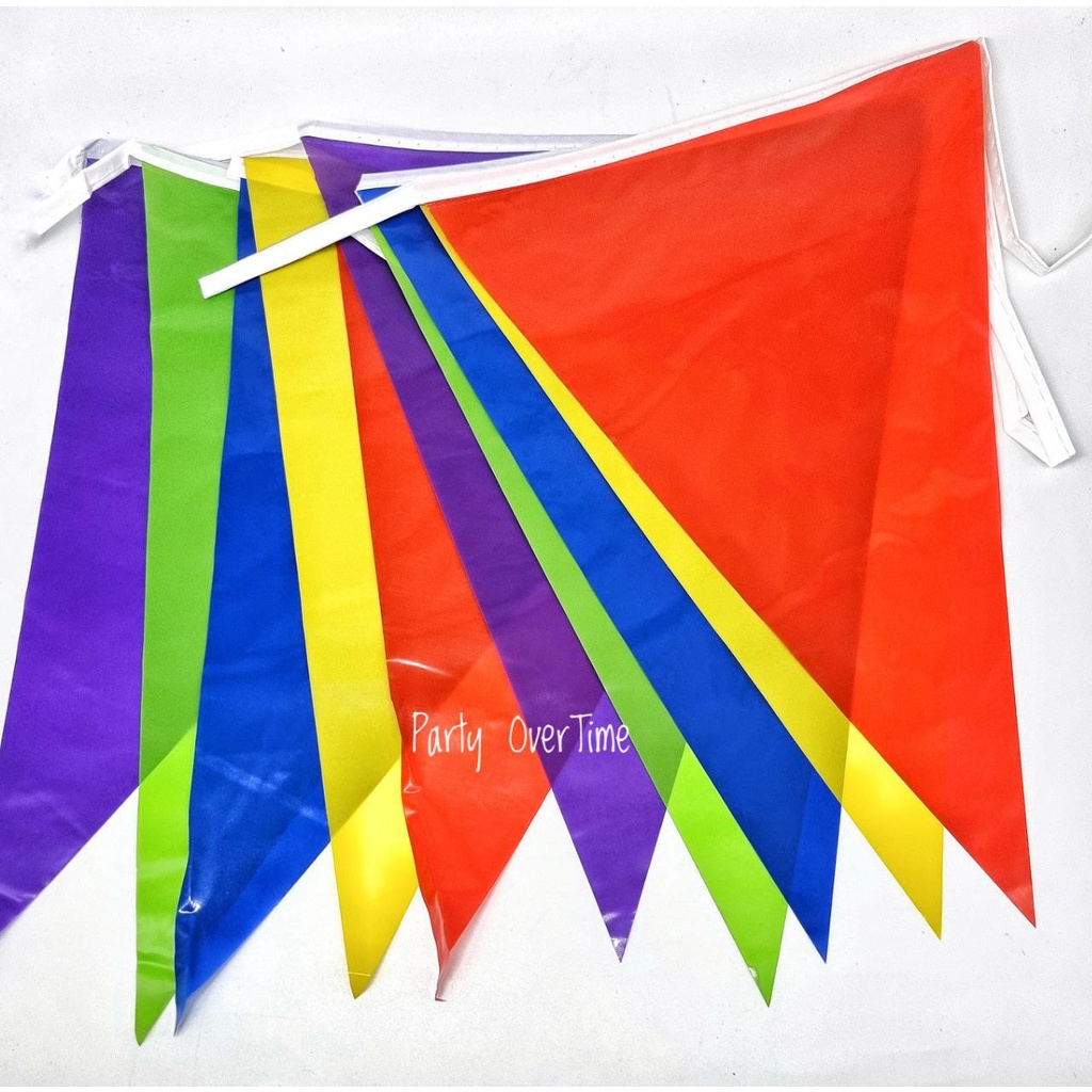 Waterproof Plastic Fiesta Triangle Banderitas Bunting Birthday Fiesta