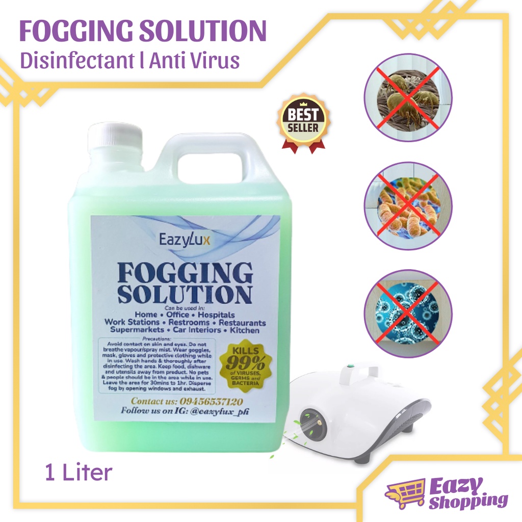 EazyLux 1 Liter Fogging Solution Disinfectant Humidifier Sanitizer anti