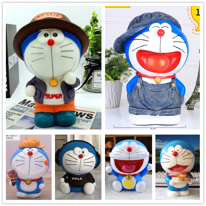 Cartoon Animals Doraemon Vinyl Piggy Bank Coin Bank Money Box Saving