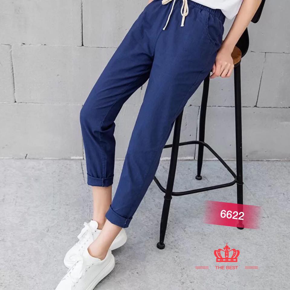 denim harem trousers