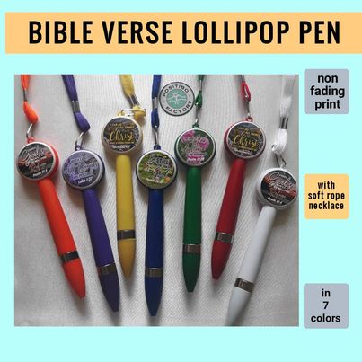 Bible Verse Lollipop Ballpen in 5 Designs and 7 Colors | Shopee Philippines