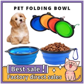 Dog Bowl Pet Folding Bowl Cat Outdoor Mountaineering Silicone Foldable Portable Food Bowl