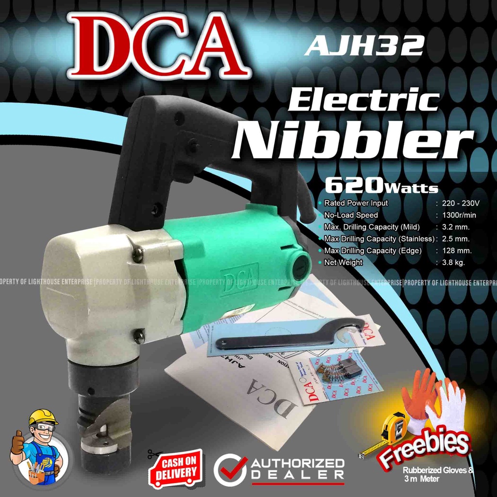 DCA 620W Electric Nibbler (AJH32) w/ FREE Gloves + 3M Meter *LIGHTHOUSE ENTERPRISE*