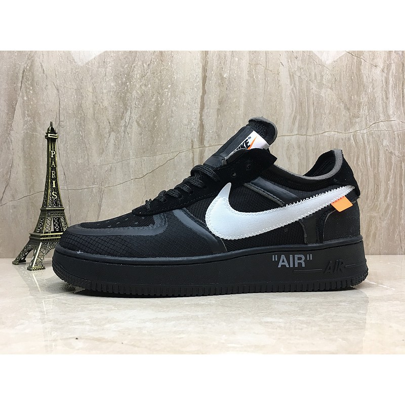 OFF-WHITE x Air Force 1 AF1 Air Force One OW Joint Name Black and White  Fluor123 | Shopee Philippines