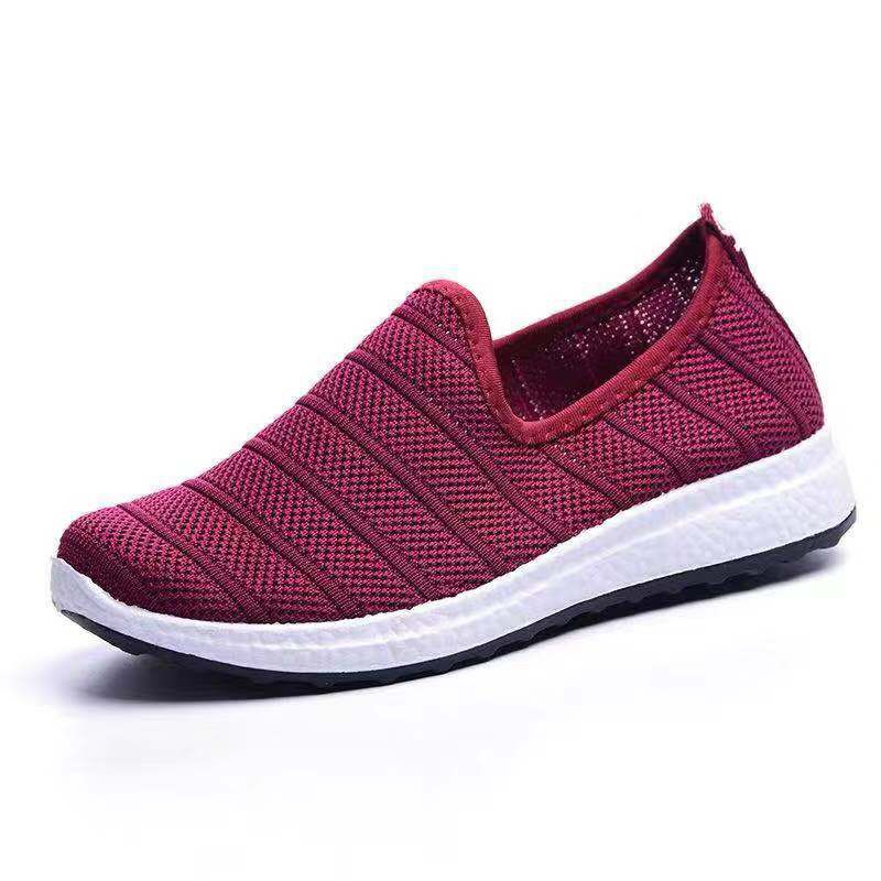 JEIKY Ladies Korean Slip On Stripe Plain Shoes #B357(Add One Size ...