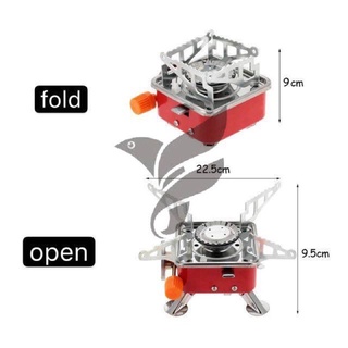 portable card type stove square outdoor folding camping stove