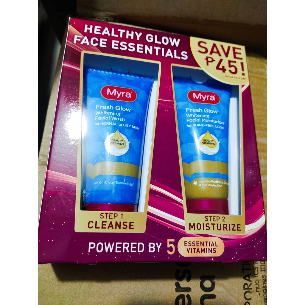 MYRA E Fresh Glow Glow Whitening Facial Moisturizer 40ml set Shopee