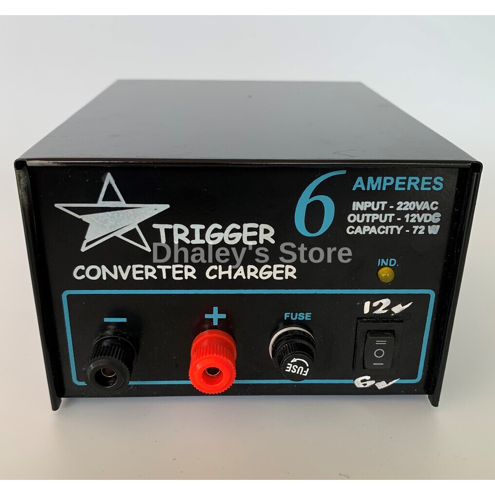 Car Battery Charger / Power Supply 6Amperes 220V to 6V12V / Power