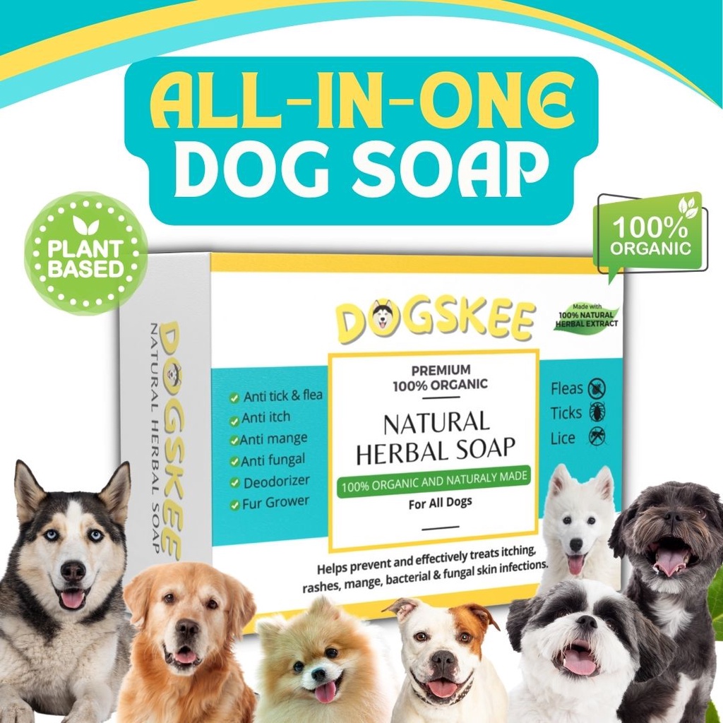 ALL-IN-ONE DOG SOAP NATURAL HERBAL SOAP for DOGS, ANTI TICK & FLEA ...