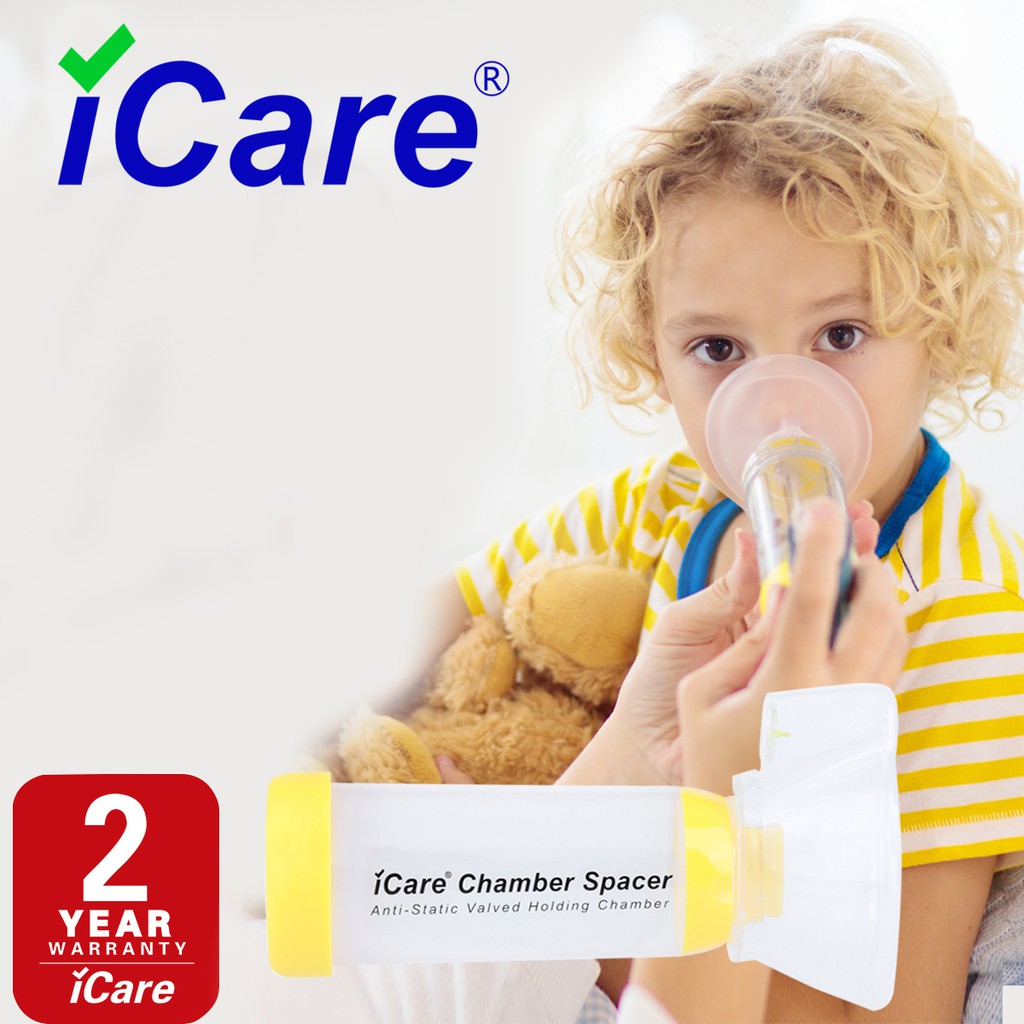 iCare®S2 Chamber Spacer for Kids with Medium Mask, Sealed Package