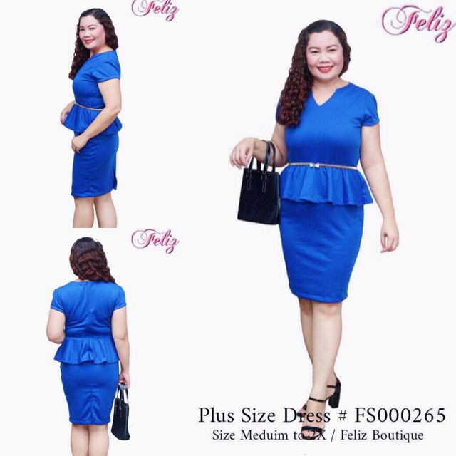 royal blue peplum dress