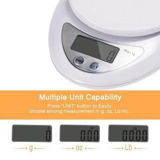 Kitchen Digital Weighing Scale With Tray LED Baking Weighing Scale Portable Food Weighing Scale 5Kg #6