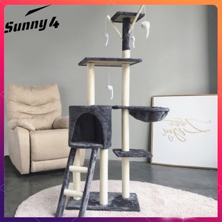 Cats Condo Tree with Scratch Posts Plush Cozy Perch Multi-Level Tower for Indoor Cat Kitten 1