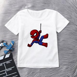 Superhero Spiderman New Children Baby Boys T Shirt Cartoon For Kids Girls Tshirts Print Shirt Shopee Philippines - spiderman clothes roblox t shirt designs