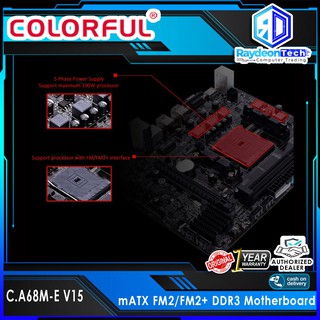 Colorful C.A68M-E Plus V15 for AMD A68H FM2/FM2+ Socket Motherboard ...