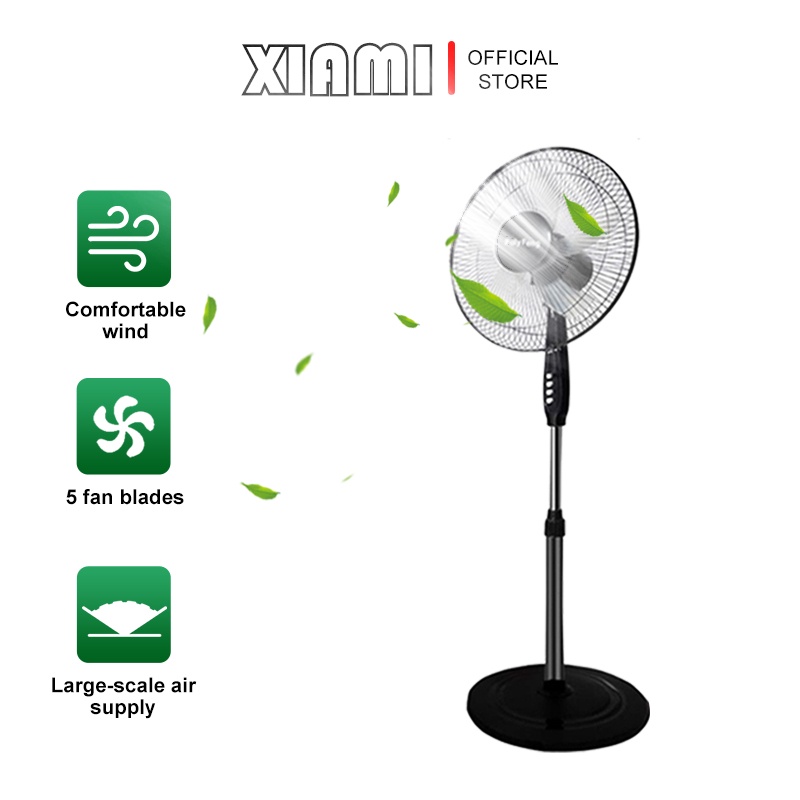 Electric Fan Upright Circulation Floor Fan 3Speed Adjustable Home