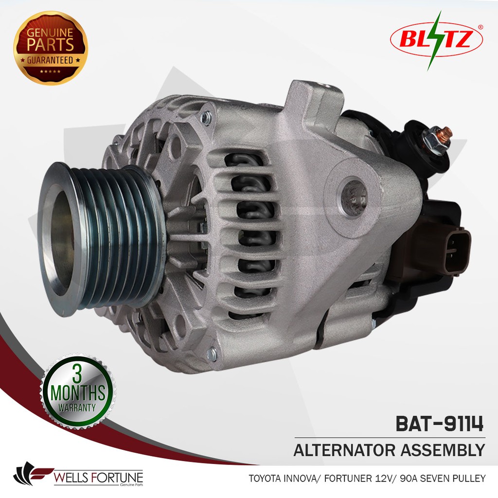 TOYOTA INNOVA FORTUNER 2.7 1KD 2KD D4D 12V 90A SEVEN PULLEY BLITZ