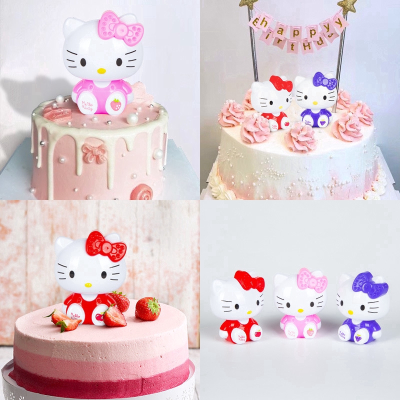 Cartoon Hello Kitty Cake Decoration Doll Toy Birthday Wedding Party Supplies Shopee Philippines